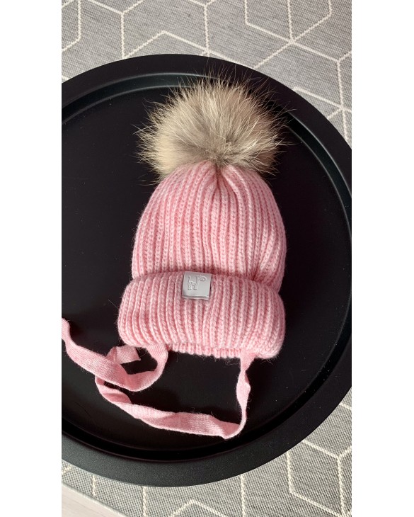 Дитяча зимова шапка Рожева