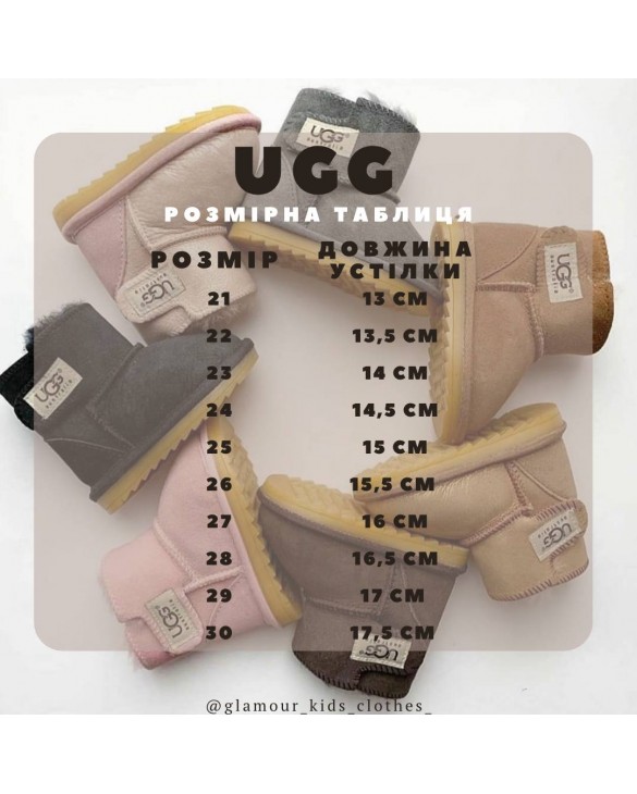 Дитячі уггі пудрова замша UGG