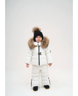 Дитячий зимовий комбінезон (Біла ЄКОШКІРА)